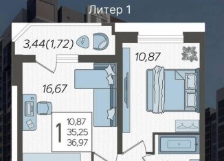 1-ком. квартира на продажу, 35.3 м2, Краснодарский край