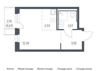 Продается квартира студия, 22.8 м2, Московская область, жилой комплекс Квартал Ивакино, к2