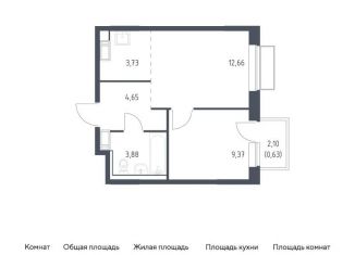 Продаю однокомнатную квартиру, 34.9 м2, посёлок Мирный, жилой комплекс Томилино Парк, к6.3