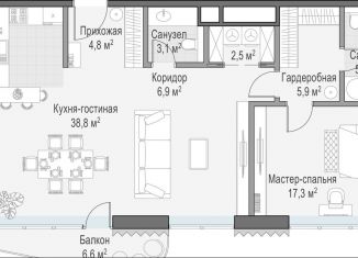 Продаю 1-комнатную квартиру, 90.6 м2, Москва, метро Новокузнецкая