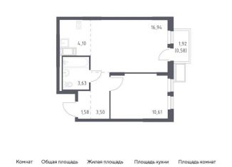 Продам однокомнатную квартиру, 40.9 м2, Московская область, жилой комплекс Горки Парк, к4.1