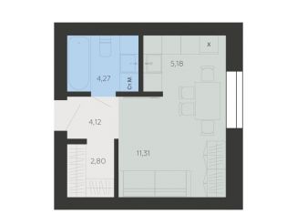 Продам 1-комнатную квартиру, 25.9 м2, Липецкая область, Рудничная улица