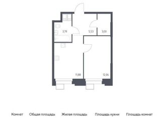 1-комнатная квартира на продажу, 36.3 м2, поселение Мосрентген, многофункциональный комплекс Тропарево Парк, к2.2