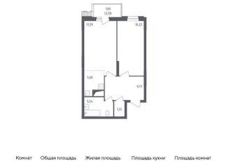1-ком. квартира на продажу, 56.4 м2, посёлок Жилино-1, жилой комплекс Егорово Парк, к1, ЖК Егорово Парк