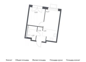Продам 1-комнатную квартиру, 32.9 м2, Москва