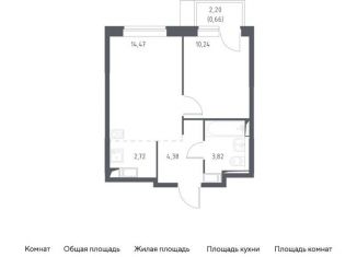 1-комнатная квартира на продажу, 36.3 м2, Московская область, жилой комплекс Прибрежный Парк, 8.2
