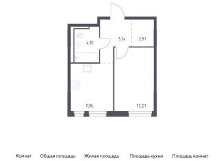 Продажа 1-комнатной квартиры, 34.2 м2, деревня Новосаратовка