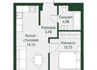 Продам 1-ком. квартиру, 36 м2, Челябинская область