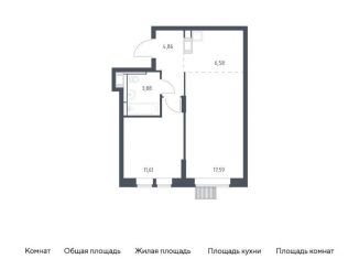 Продаю однокомнатную квартиру, 35.6 м2, Московская область