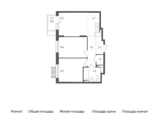 Продаю двухкомнатную квартиру, 52.4 м2, Мытищи, жилой комплекс Мытищи Парк, к4.1