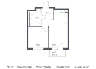 Продажа 1-ком. квартиры, 34.6 м2, Ленинградская область