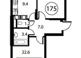 2-комнатная квартира на продажу, 61.3 м2, Домодедово