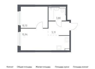 Продается 1-ком. квартира, 35 м2, Москва, ЮАО, жилой комплекс Квартал Герцена, к2