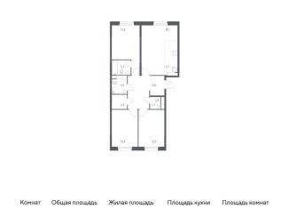 Трехкомнатная квартира на продажу, 88.9 м2, Москва, жилой комплекс Эко Бунино, 14.2
