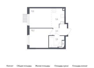 Продам однокомнатную квартиру, 35.1 м2, Мытищи, жилой комплекс Мытищи Парк, к5