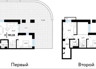 Двухкомнатная квартира на продажу, 101.3 м2, Тюменская область