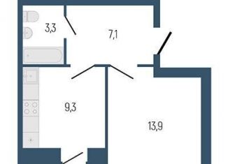 Продам однокомнатную квартиру, 34.9 м2, Берёзовский, Торговая площадь