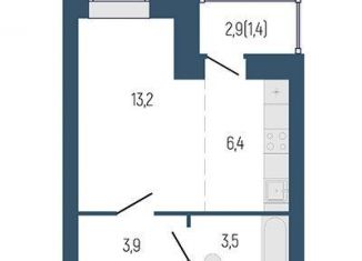 Продается квартира студия, 28.7 м2, Берёзовский