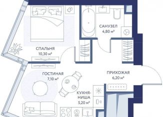 Продаю двухкомнатную квартиру, 33.6 м2, Москва, район Раменки, 1-й Сетуньский проезд, вл8