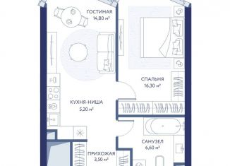 Продается 2-комнатная квартира, 46.4 м2, Москва, 1-й Сетуньский проезд, вл8, метро Студенческая