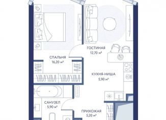 Продается 2-ком. квартира, 45.9 м2, Москва, район Раменки, 1-й Сетуньский проезд, вл8