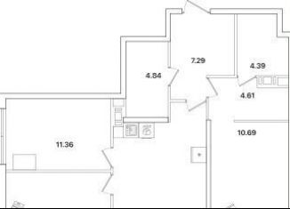 Продам 3-комнатную квартиру, 74 м2, Санкт-Петербург, Красногвардейский район