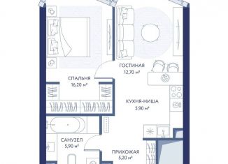 Продаю 2-комнатную квартиру, 45.9 м2, Москва, ЗАО, 1-й Сетуньский проезд, вл8