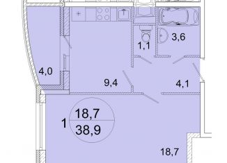 Продается 1-ком. квартира, 38.9 м2, Ивантеевка, улица Прокудина, 2