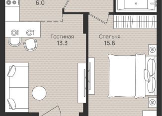 Продажа двухкомнатной квартиры, 45.6 м2, Пермь