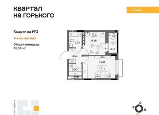Продам 1-комнатную квартиру, 36.6 м2, Ижевск