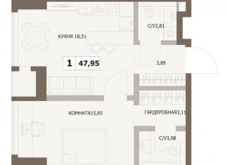 Продажа однокомнатной квартиры, 48 м2, Москва, 5-й Донской проезд, вл21к6, станция Площадь Гагарина