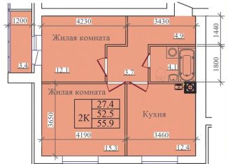 Продается 2-комнатная квартира, 55.9 м2, Ивановская область, улица Павла Большевикова, 50
