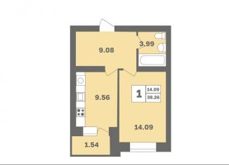 Продам 1-комнатную квартиру, 38.3 м2, Уфа, Дагестанская улица, лит8, Дёмский район