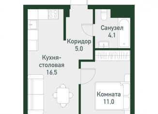 Продам однокомнатную квартиру, 37.4 м2, Челябинск, Советский район, площадь Революции