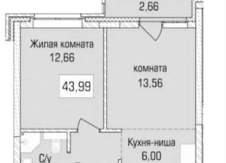 Продается двухкомнатная квартира, 44 м2, Новосибирская область