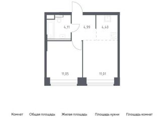 Продам 1-комнатную квартиру, 35.6 м2, Москва, жилой комплекс Нова, к1