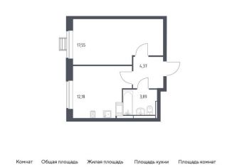 Продается 1-комнатная квартира, 38 м2, Московская область, жилой комплекс Прибрежный Парк, к6.2