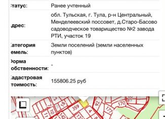 Участок на продажу, 6 сот., Тула