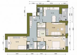 Продаю 3-комнатную квартиру, 87.3 м2, городской посёлок Новоселье, ЖК Уютный, Невская улица, 11/1