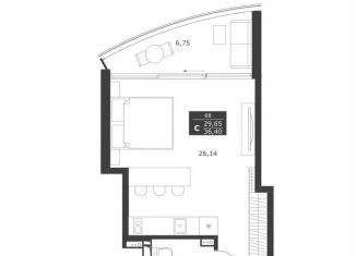 Продаю квартиру студию, 36.4 м2, Крым