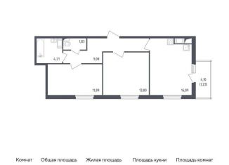 Продается 2-ком. квартира, 58.1 м2, Колпино, жилой комплекс Астрид, 10, ЖК Астрид