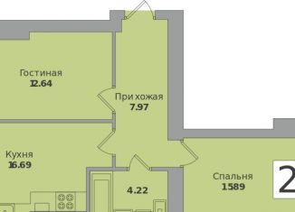 Продам 2-комнатную квартиру, 59.8 м2, Калининград