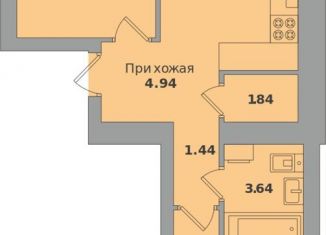 Продажа 2-комнатной квартиры, 52.7 м2, Калининградская область