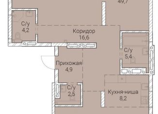 Продаю однокомнатную квартиру, 135 м2, Новосибирск, Овражная улица, 2А