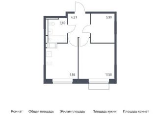 Продам однокомнатную квартиру, 35.9 м2, поселение Кокошкино, жилой комплекс Новое Внуково, к21