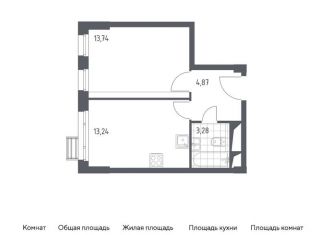 Продается 1-ком. квартира, 35.1 м2, Московская область, жилой комплекс Спутник, к15