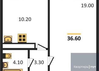 Продаю однокомнатную квартиру, 36.6 м2, Воронежская область
