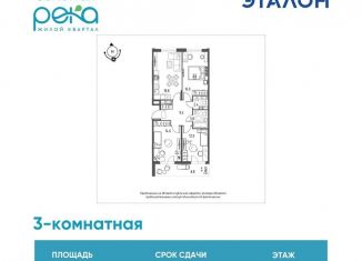 3-ком. квартира на продажу, 81.5 м2, Омск, Кировский округ