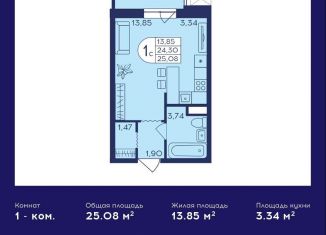 Продажа квартиры студии, 25.1 м2, Балашиха, микрорайон Центр-2, к403, ЖК Героев