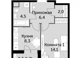 Продаю однокомнатную квартиру, 37 м2, посёлок Развилка, ЖК Римский